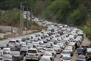 بازگشت مسافران ترافیک ۱۵ کیلومتری در این جاده ایجاد کرد